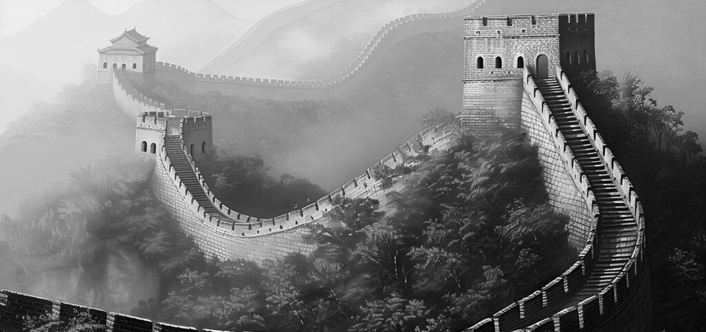 Foto: Freepik (https://br.freepik.com/fotos-gratis/cena-em-preto-e-branco-da-grande-muralha-da-china_187445204.htm)